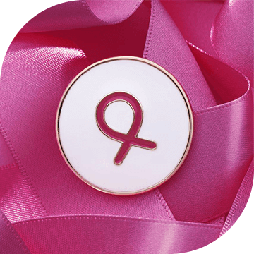 Glazurovaný symbol za zdravá prsa